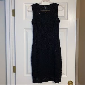 NWT Candalite black sequin lace dress